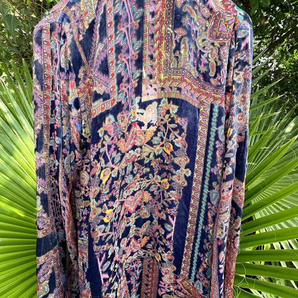 Johnny Was Multicolor Paisley Kimono - Picture 11 of 16